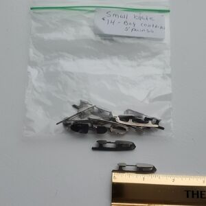 Set of 5 Vintage Metal Ice Skate Blades – Medium Miniature Blades – Doll / Craft